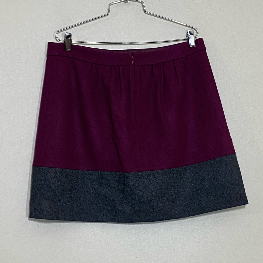 J.Crew factory womens colorblock multicolor skirt in double serge wool size 10 - Picture 4 of 8